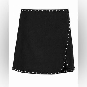 Helmut Lang studded black mini skirt new
